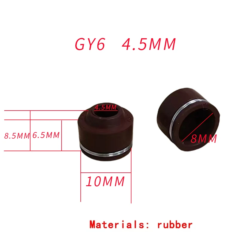 2pcs Motorcycle Valve Oil Seal for Honda CG125 CG150cc 125cc Suzuki AN125 GY6 50CC 10CC Baja100 BM150 Yamaha ZY125 SCOOTER MOPED