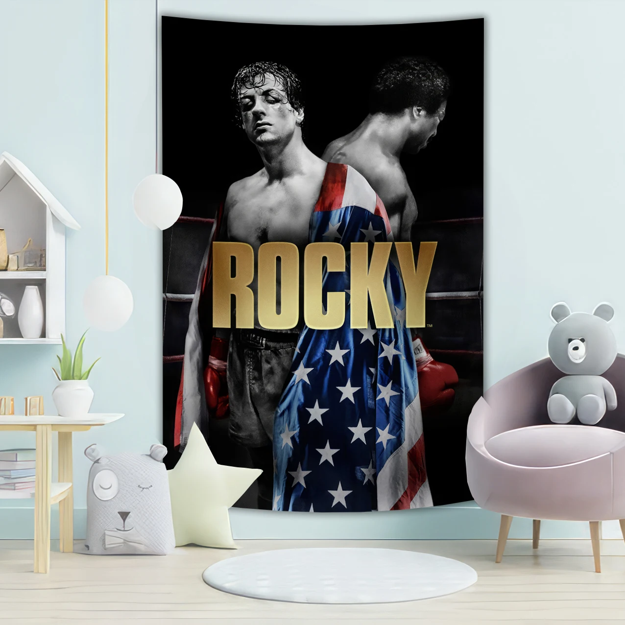 90x150cm Rocky Balboa Tapestry Polyester Printed Rambo Banner For Decor GYM Flag