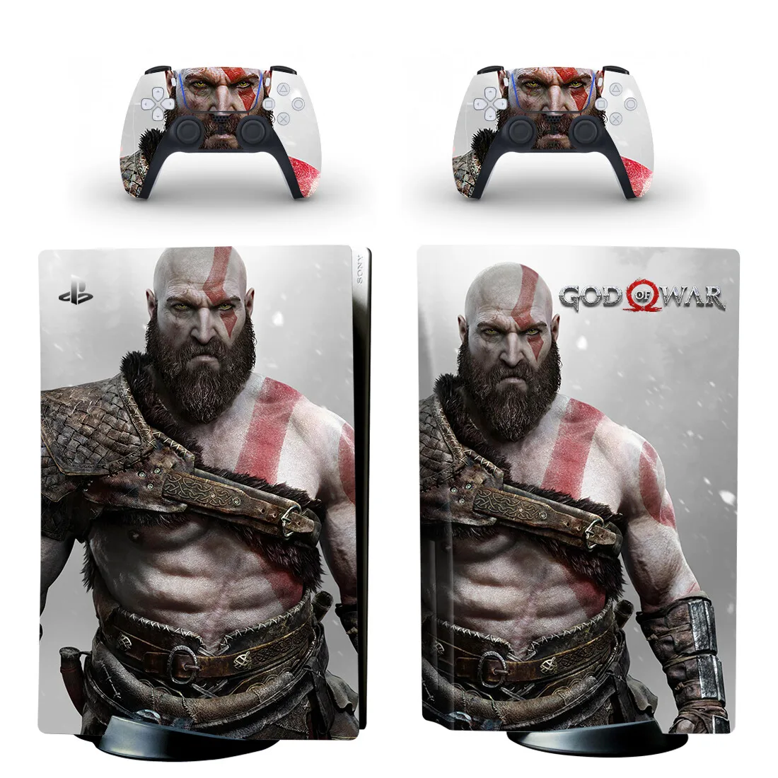 Spiel God of War PS5 Disc Skin Aufkleber Aufkleber Cover für Konsole Controller PS5 Standard Disk Skin Aufkleber Vinyl