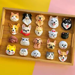 Pet Dog Head Silicone Mold 2D Labrador Bichon Frise Aroma Plaster Mold Bulldog Husky Pomeranian Shepherd Dog Head Clay Mould