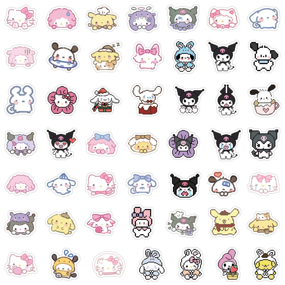 10/30/50/100pcs Funny Sanrio Cartoon Stickers for Kids Toy Gifts DIY Laptop Fridge Car Skateboard Waterproof Cute Sticker Decals