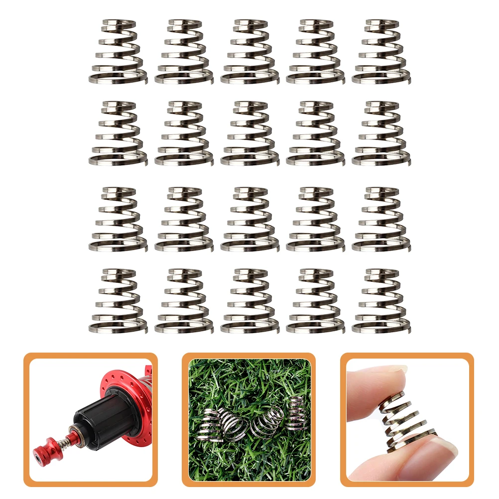 

20Pcs Bike Quick Release Axle Springs Stainless Steel High Strength Lightweight Replacement for Road Bike Trainer Wheel