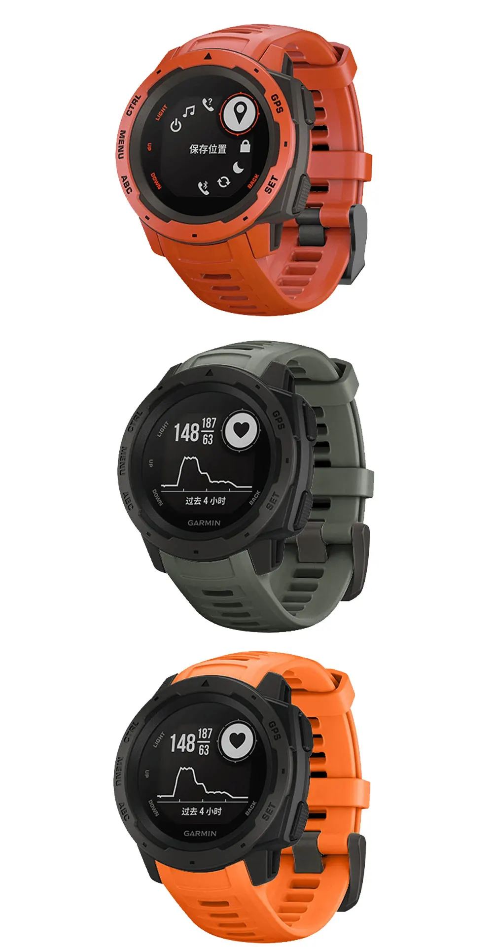 Smart Watch Armband für Garmin Instinct 2 Armband 22 mm Silikon Ersatzarmband für Instinct 1/Esports/Solar Band Armband – Detail 4