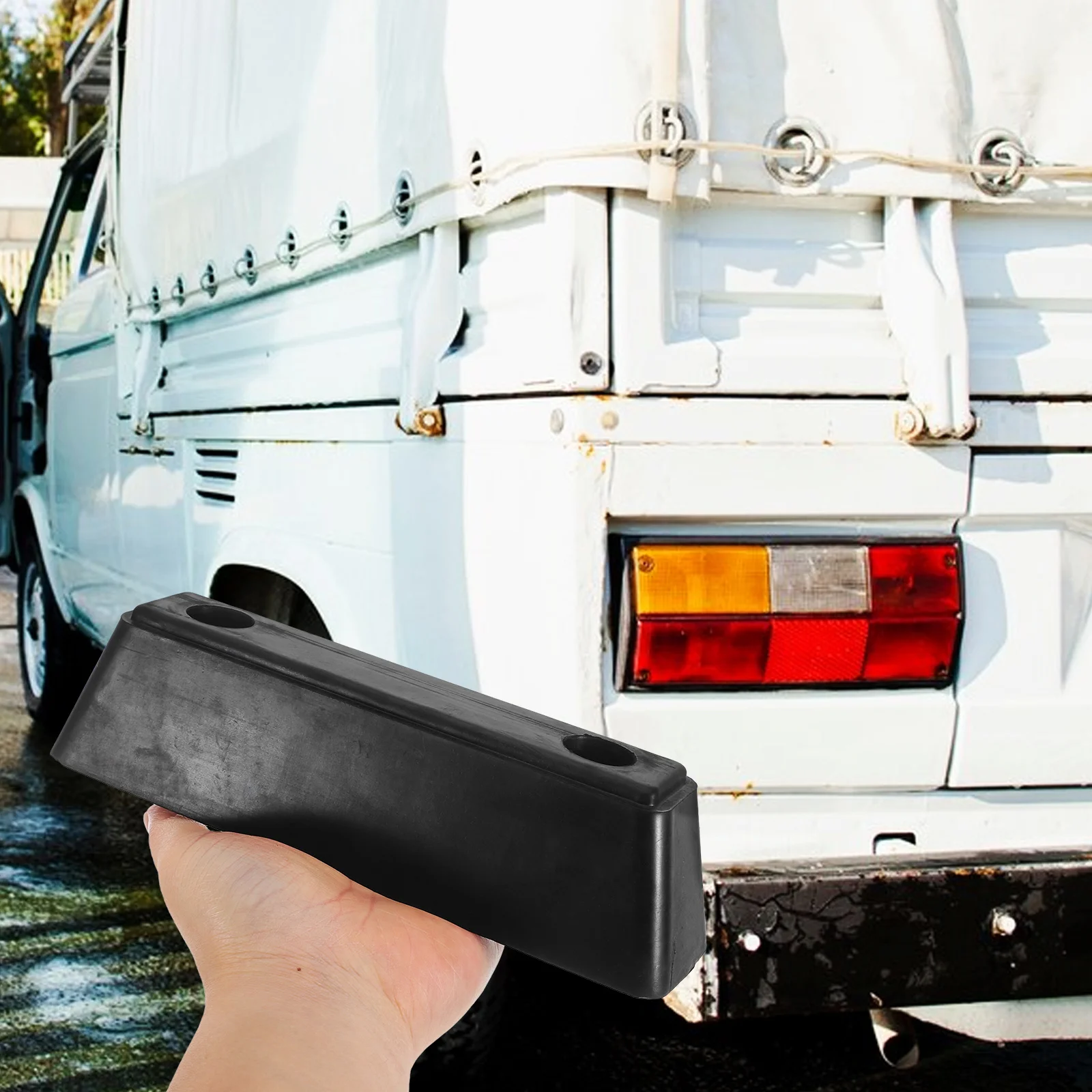 

Rubber Truck Bumper Guard Rear Impact Absorbing Block for Trailer Ramp Bumpers Heavy Duty Solid Rubber Stopper Large