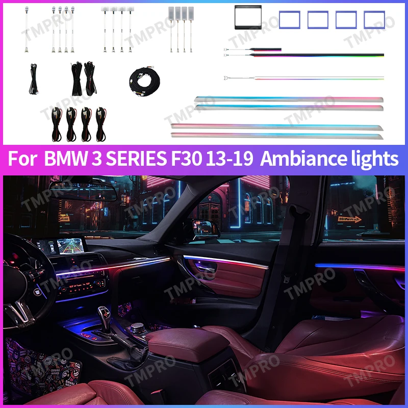 Applicable for 2013-2019 BMW 3 SERIES F30 Ambient Lights Automotive Interior Decoration64 Colors LED Safety assistance systems