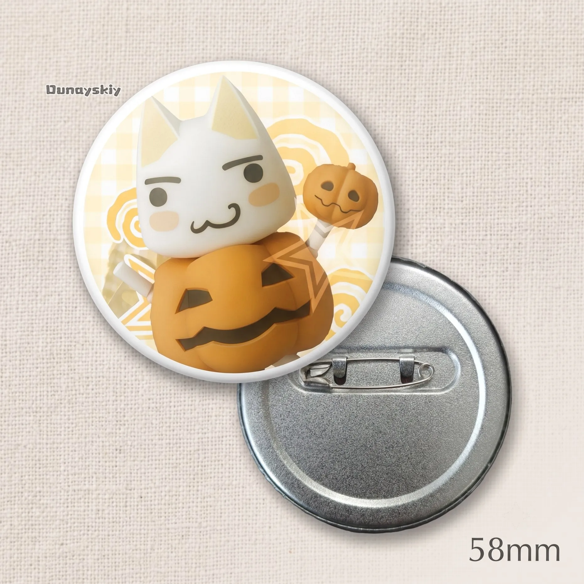 KS*27Kawaii Toro Inoue Cat Badge Anime Pin Doko Demo Issyo Brooch Inoue Toro Sony Mascot White Cat Lapel Button Collectible Inou