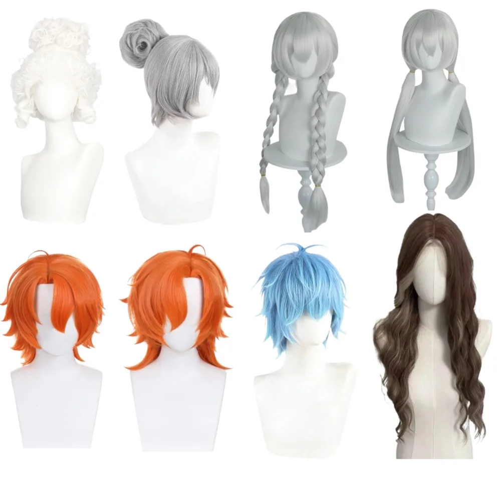

New Cosplay Wig Twin Tails & Braids Styles High-Temperature Fiber Heat Resistant Hair for Cosplay Party Animated Character Wig
