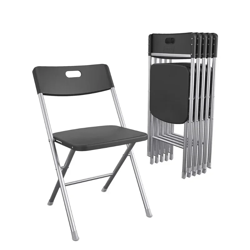

NEW Resin Seat & Back Folding Chair, Black-Fast shipping
