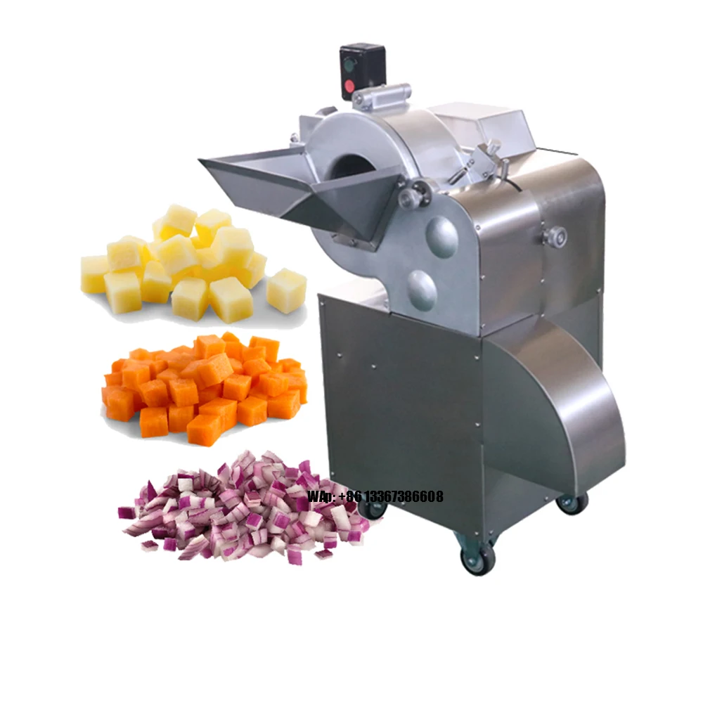 

High-Efficiency Cutter with Big Capacity Multifunctional Vegetable and Potato Slicing Dicings Strips Cube Machine New
