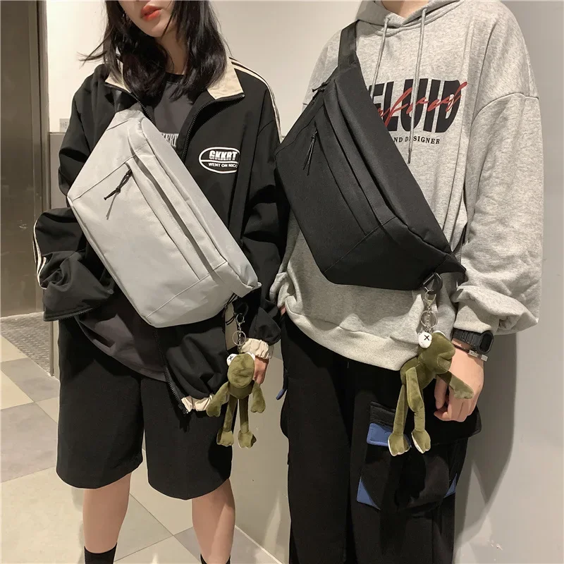 Riñonera Unisex de gran capacidad, ropa de calle, bolsa de pecho, bolsas de plátano de Hip Hop, cinturón grande para exteriores de alta calidad, riñonera