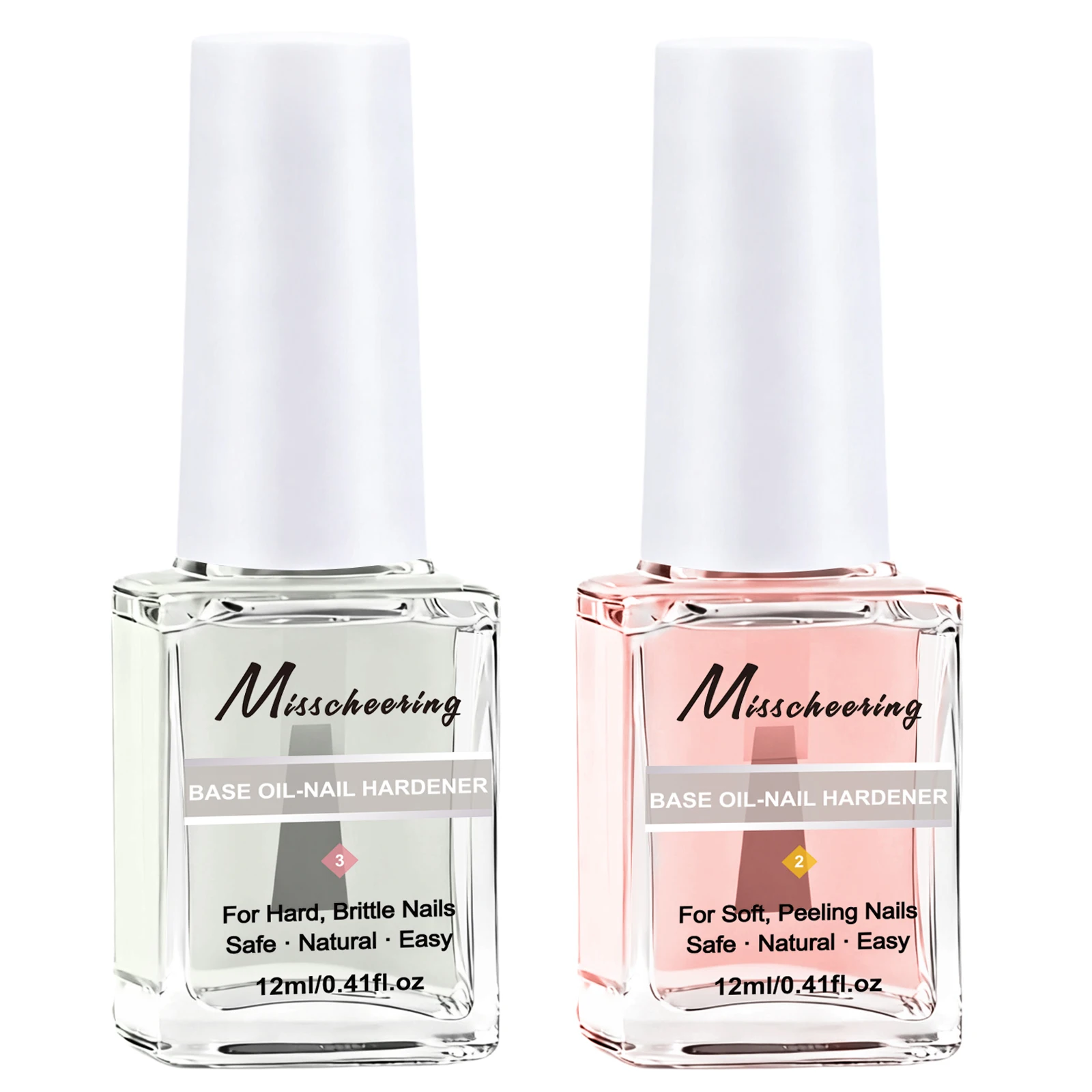 2 szt. Zestaw wzmacniający paznokcie Głęboko nawilża i rozjaśnia paznokcie, używany do naprawy zniszczonych, popękanych, złamanych paznokci, utrzymując ich zdrowie