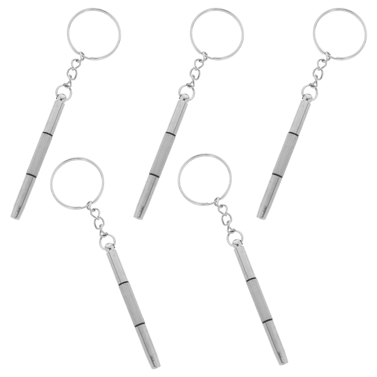 5 Pcs Kit Mini Screwdriver Computer Watchmaker Sunglasses Tightening Suite Pocket Silver Key Chain Screwdrivers Small