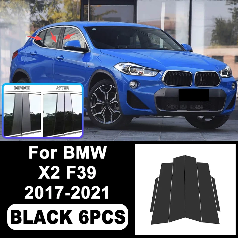 

For BMW X2 F39 2017-2021 B/C Pillar Stickers - PC Window Decorative Trim for Middle Pillar,Car Exterior Accessories 2018 2019