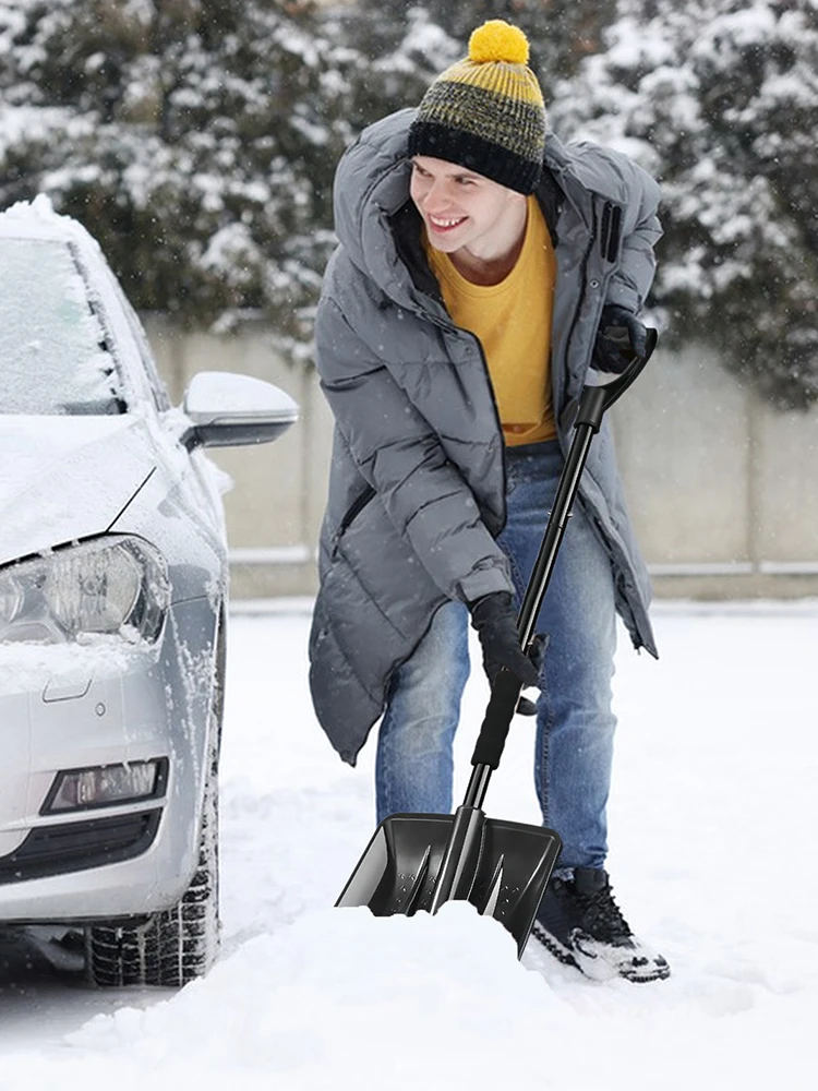 

Регулируемая автомобильная лопата для уборки снега, большая емкость, телескопическая лопата для льда, легкая вращающаяся лопата для уборки снега и грязи