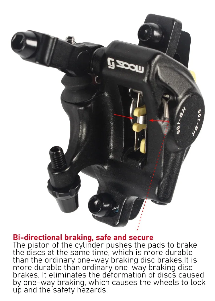 ZOOM XTECH HB100 MTB Ölscheibenbremse Hydraulische Scheibenbremse Bremszüge Bremssättel Vorne & Hinten G3 Rotorblätter 120/140/160/180MM MT200 M315 – Detail 7