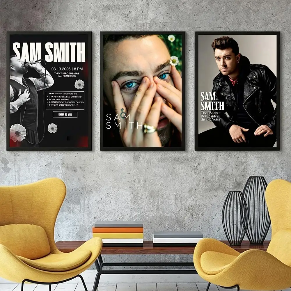 music Sam Smith Poster HD Poster Retro Industrial Style for Living Room Bar Corridor and Gift Giving