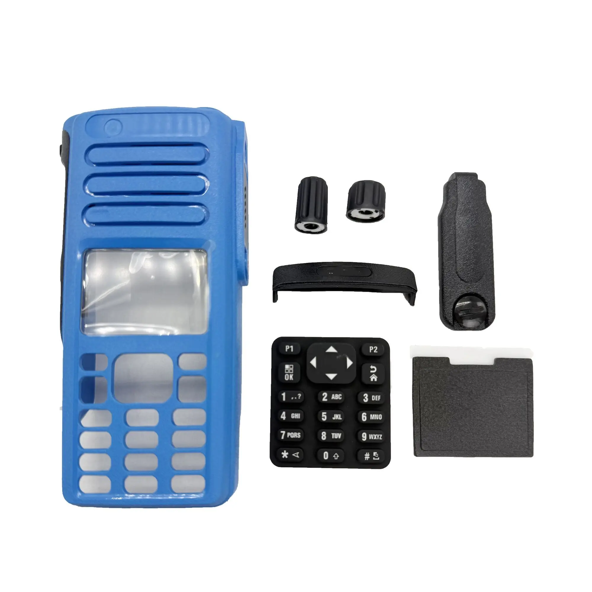 Light Blue Walkie Talkie Replacement Repair Kit Case Housing Cover With Speaker+Mic For XPR7550e DGP8550E DP4800E DP4801E Radio