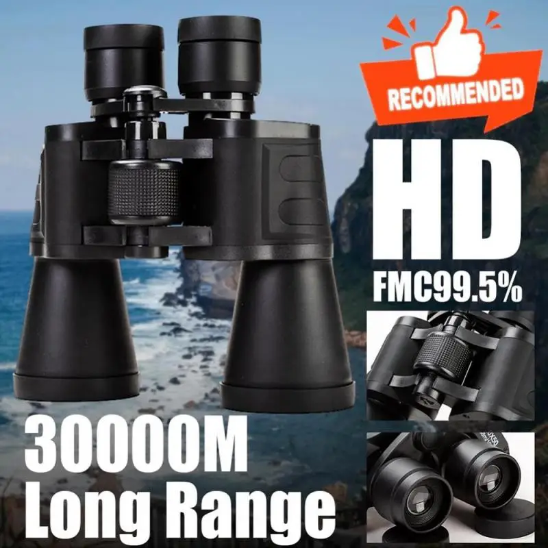 30000M Binoculars 20X50 Zoom HD BAK4-Prism Powerful Binoculars Long Range Professional Telescope For Outdoor Camping Travel