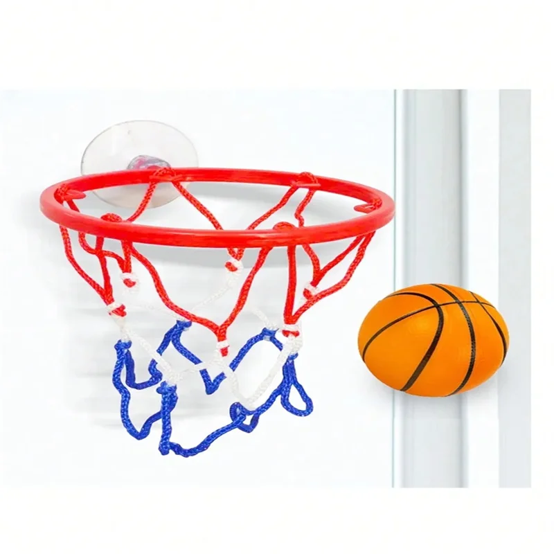 Children\'s sports mini basketball set coordinated wrist solid rubber elastic ball shooting table game toy