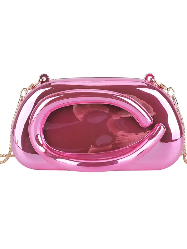 

Luxury Acrylic Ladies Bag Crossbody oulder Wedding Dinner Clutch Phone eup Bag Removable Strap Metal Chain Handle Bag