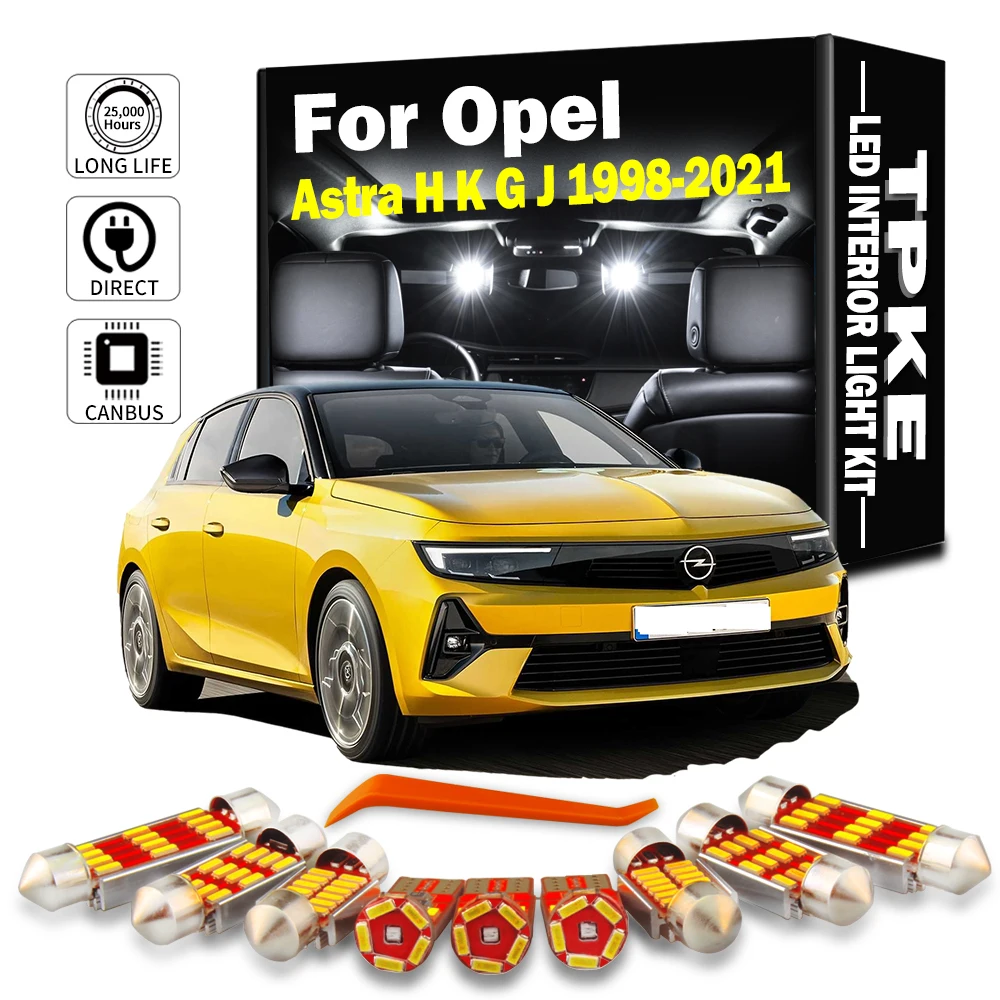 TPKE Canbus LED Interior Reading Trunk Light Kit For Opel Astra H K G J 1998- 2016 2018 2019 2020 2021 Car Vanity Mirror Bulb