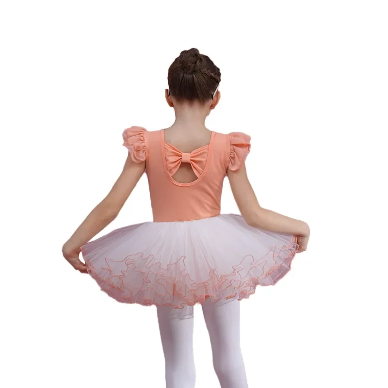 gymnastics ballet leotard toddler girls baby kids Dance wear long sleeve Ruffle flying Sleeve tutu skirt outfit dress clothes