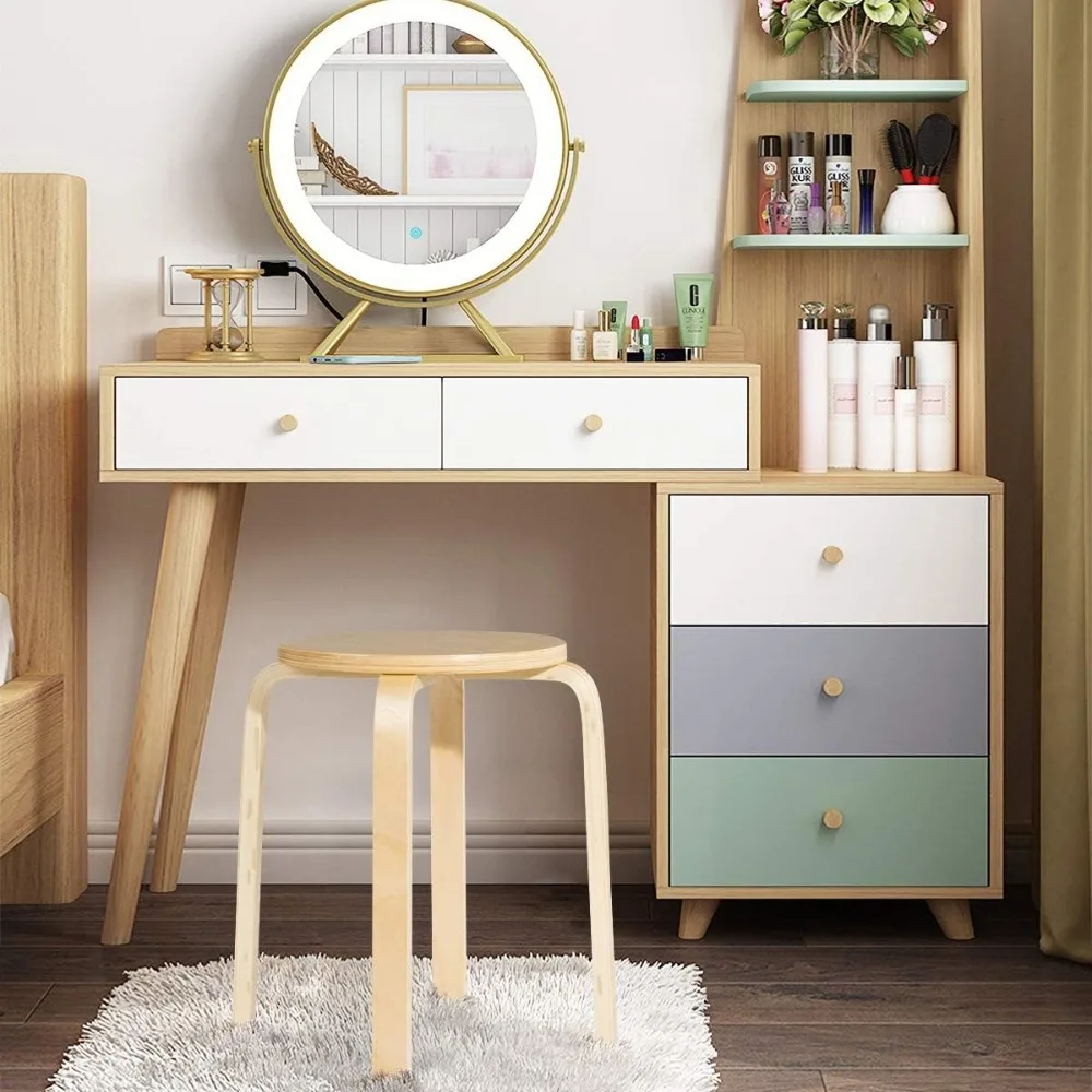 

Bentwood Stools, Stackable Round Top Chairs, 18 Inch Small Backless Stools, Ideal Wooden Step Stool for Office, Bar