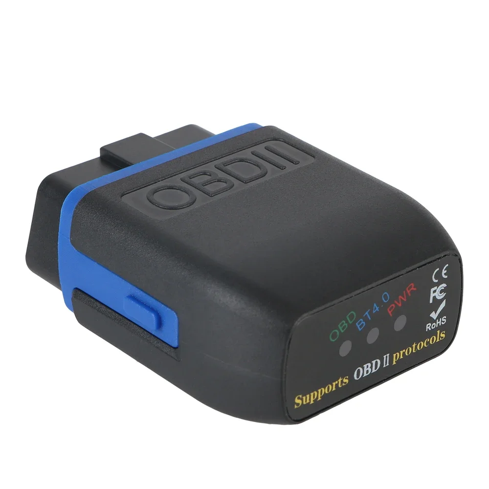 ELM327 V1.5 Obd2 الماسح الضوئي ماسح ضوئي تشخيصي للسيارة obd ii سماعة لاسلكية صغيرة تعمل بالبلوتوث 4.0 لنظام التشغيل iOS أندرويد ونظام التشغيل Windows قارئ رمز السيارة