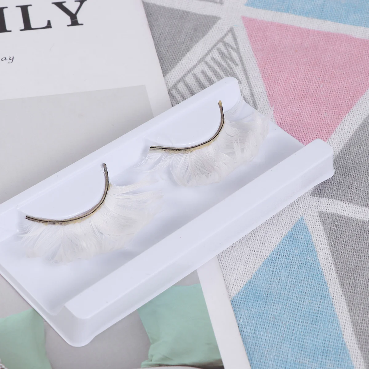 3 paires de faux cils de couleur Pure, sûrs et légers, pour spectacle, collecte de fête, Extension de maquillage pour les yeux, beauté