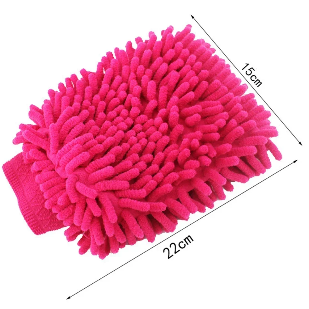 1/3/5pc Car Wash Gloves Double Side Microfiber Chenille Glove Thicken Car Clean Mitt Wax Detailing Brush Auto Care Brush Cleaner