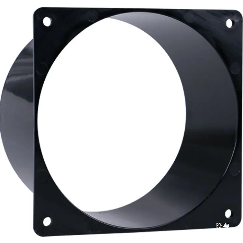 75/100/120mm Black Flange Connector ABS Square Bottom Straight Flange Air Inlet And Outlet Air Ducting Connection Flange