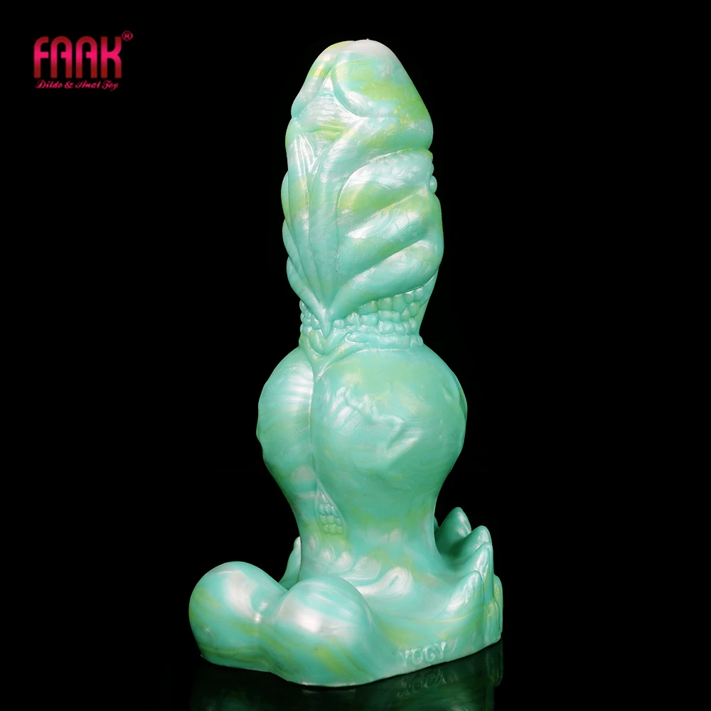 FAAK Large Knot Wolf Dildo Fantasy Animal Penis With Suction Cup Anal Plug Silicone Sex Toys For Women Men Vagina Stimulate