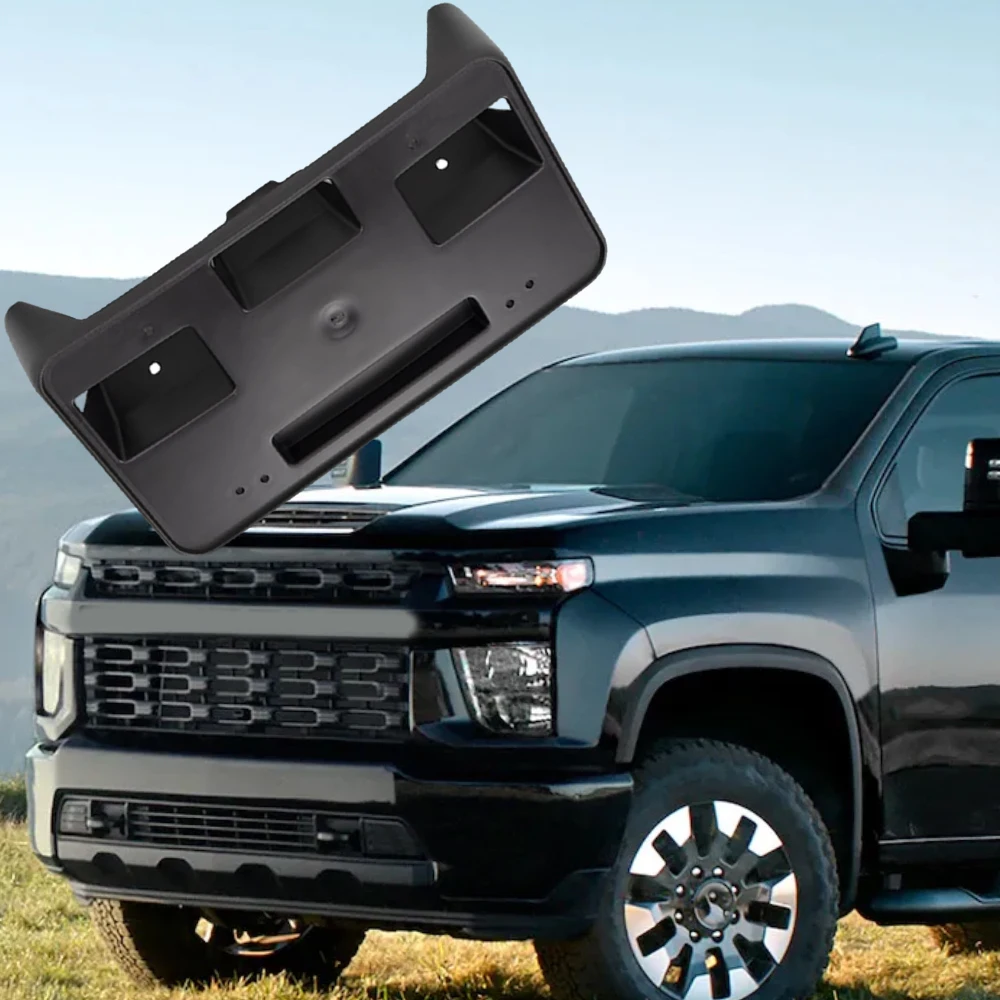 

84186106 GM1068212 Car Front Bumper License Plate Bracket Frame Holder For Chevy Silverado 2500 3500 HD 2020 2021 2022 2023