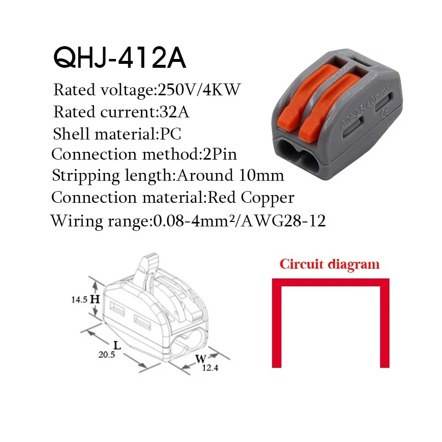 30/48 Pcs Fast Wiring Connector Push-in Terminal Block Universal Electrical Cage Household Combo Box