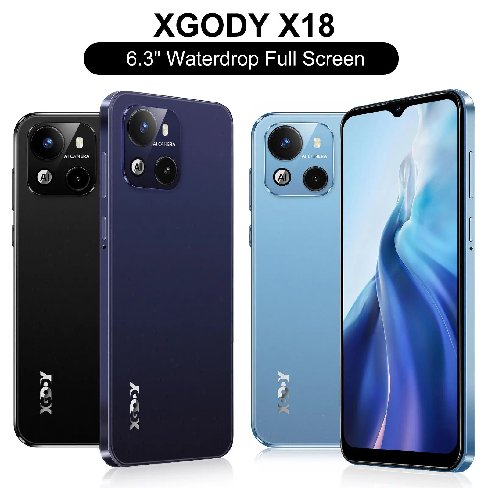 XGODY X18 Smartphone 4G Cell Phone 6.3