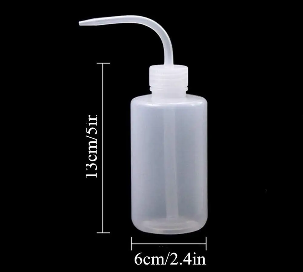 Wash Bottle 250ml/8oz Safety Bottles Watering Tools, Plastic Squeeze with Narrow Mouth Scale Label for lab Cleaning Washing 2Pcs