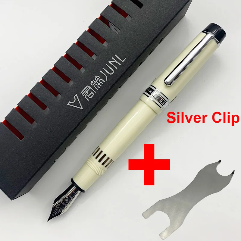 With Wrench! WingSung Large 930 Resin Piston Fountain Pen No.9 Iraurita Nib Gold/Silver Clip Business Student Writing Gift Pen