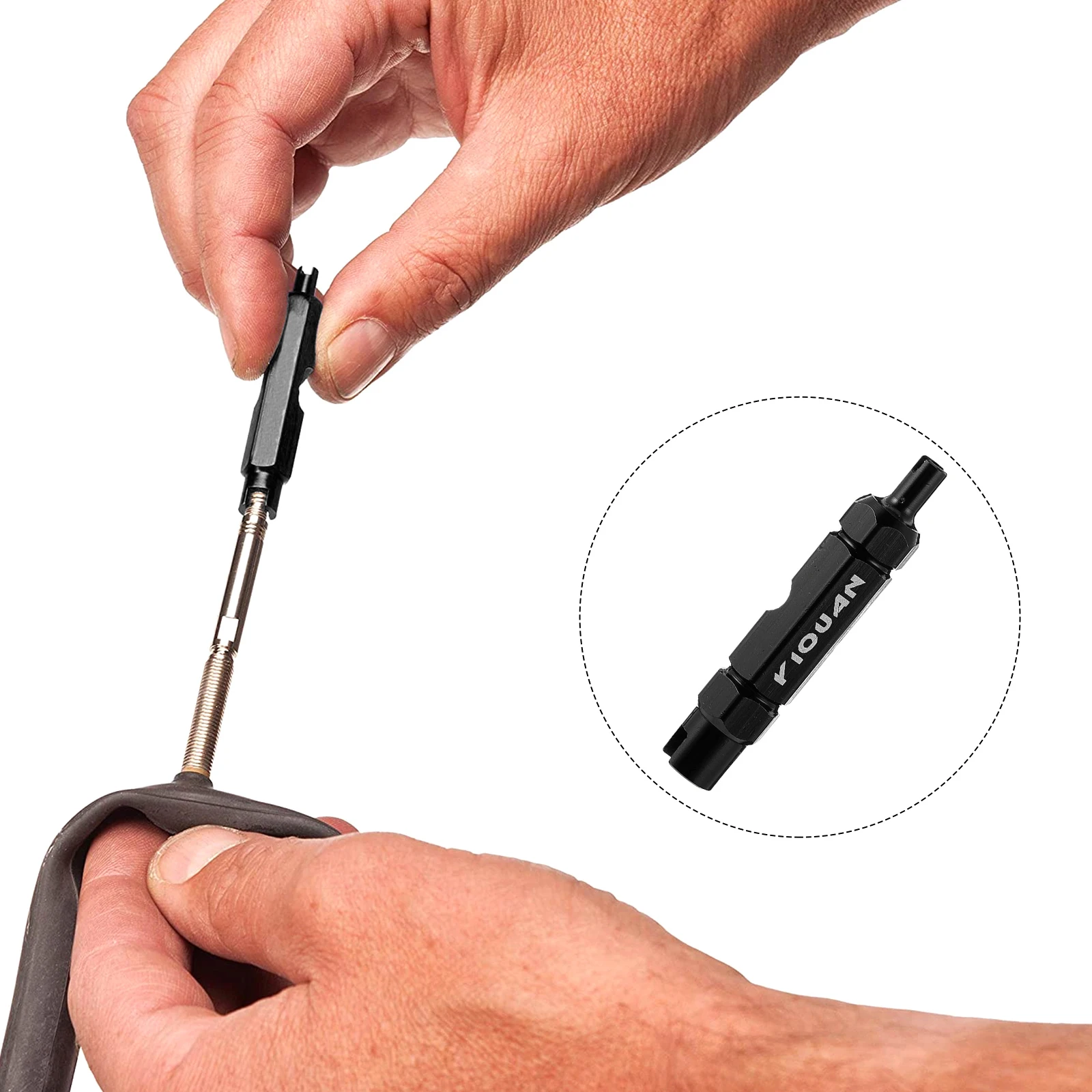 

Bicycle Valve Core Tool Gas Nozzle Wrench Disassembly Extension Rod French American Compatible Durable Multi Function