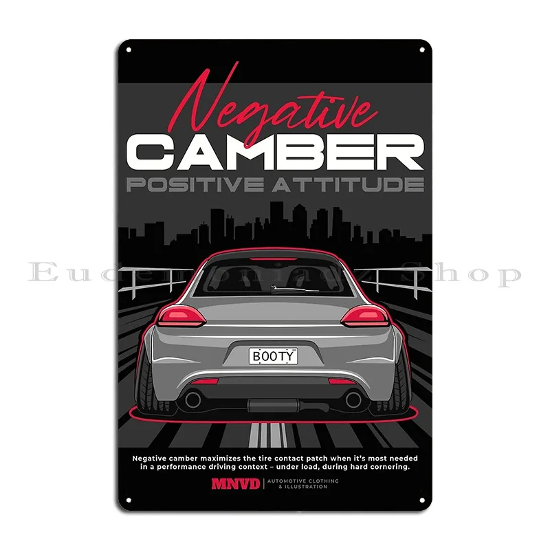 Scirocco Car Negative Camber Metal Sign Printing Rusty Custom Wall Decor Club Tin Sign Poster