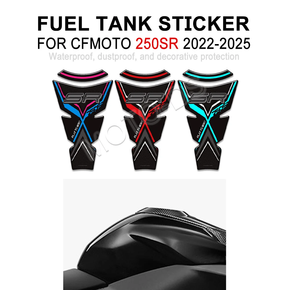 

﻿For CFMOTO 250SR CF MOTO 250 SR Motorcycle 3D Resin Fuel Tank Side Protection Pad Knee Stickers Decals Accessories 2022-2025