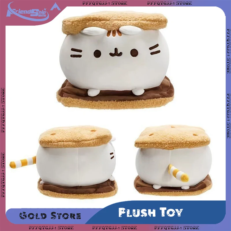 Bonita galleta de Chocolate, peluches de gato gordo, almohada de peluche suave, juguetes para acompañar el sueño, decoración del hogar, juguetes, regalos de cumpleaños