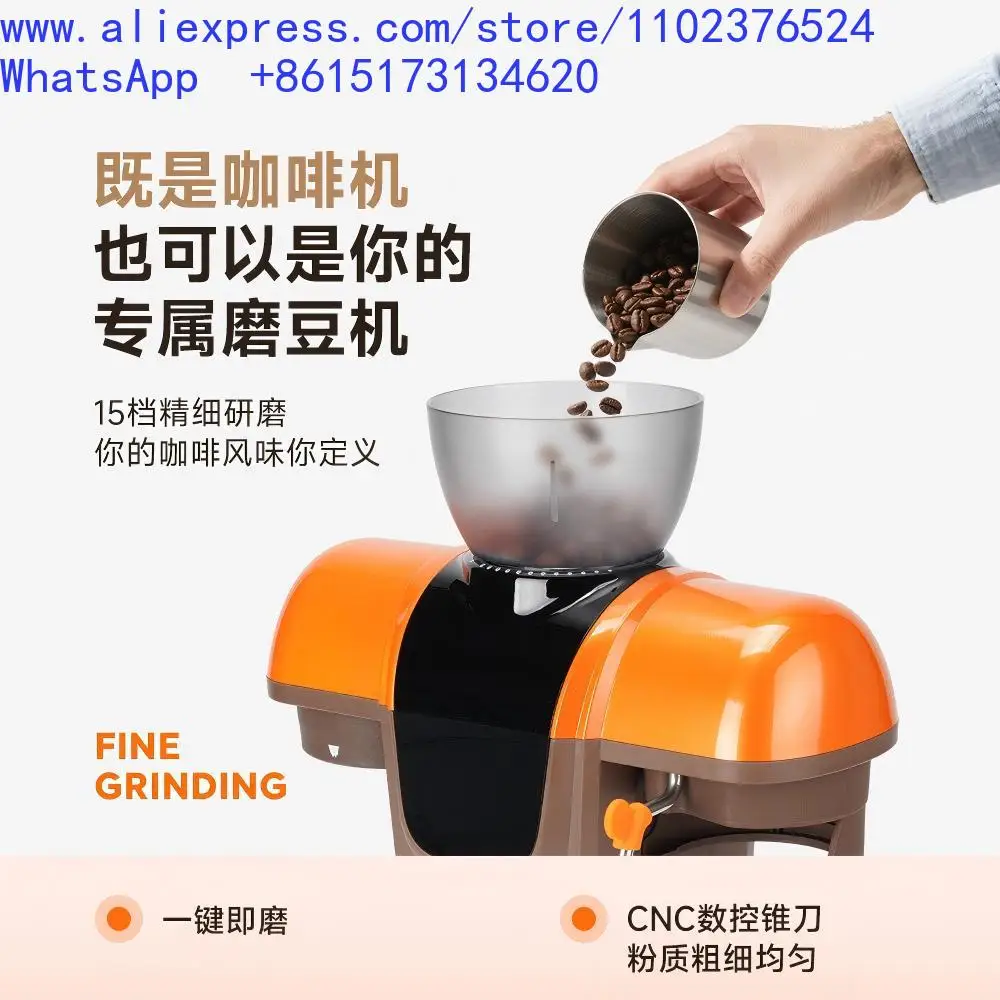 Semi-automatic coffee machine high pressure extraction can be ground milk foam latte flower household