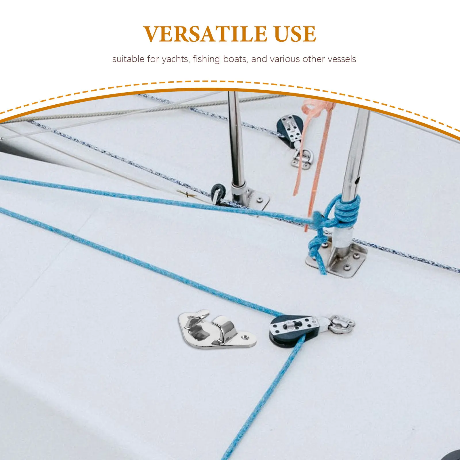 Stainless Steel Rope Cleat Holder Marine Boat Bow Chocks Yacht Deck Triangular Shape Dock Mooring Fairlead