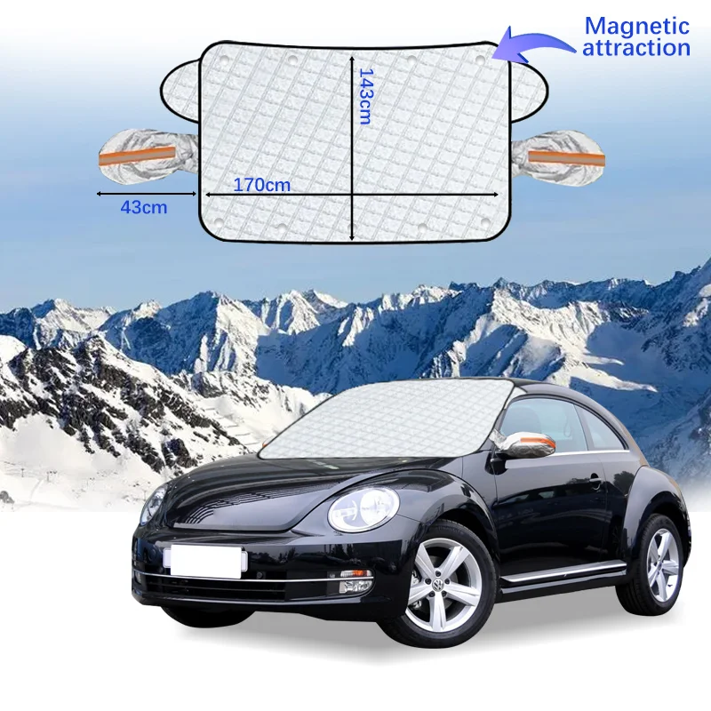 Magnetic Car Windshield Snow Cover Winter Ice-Frost Guard Sun Shade Protector For Volkswagen Beetle Exterior Accessories