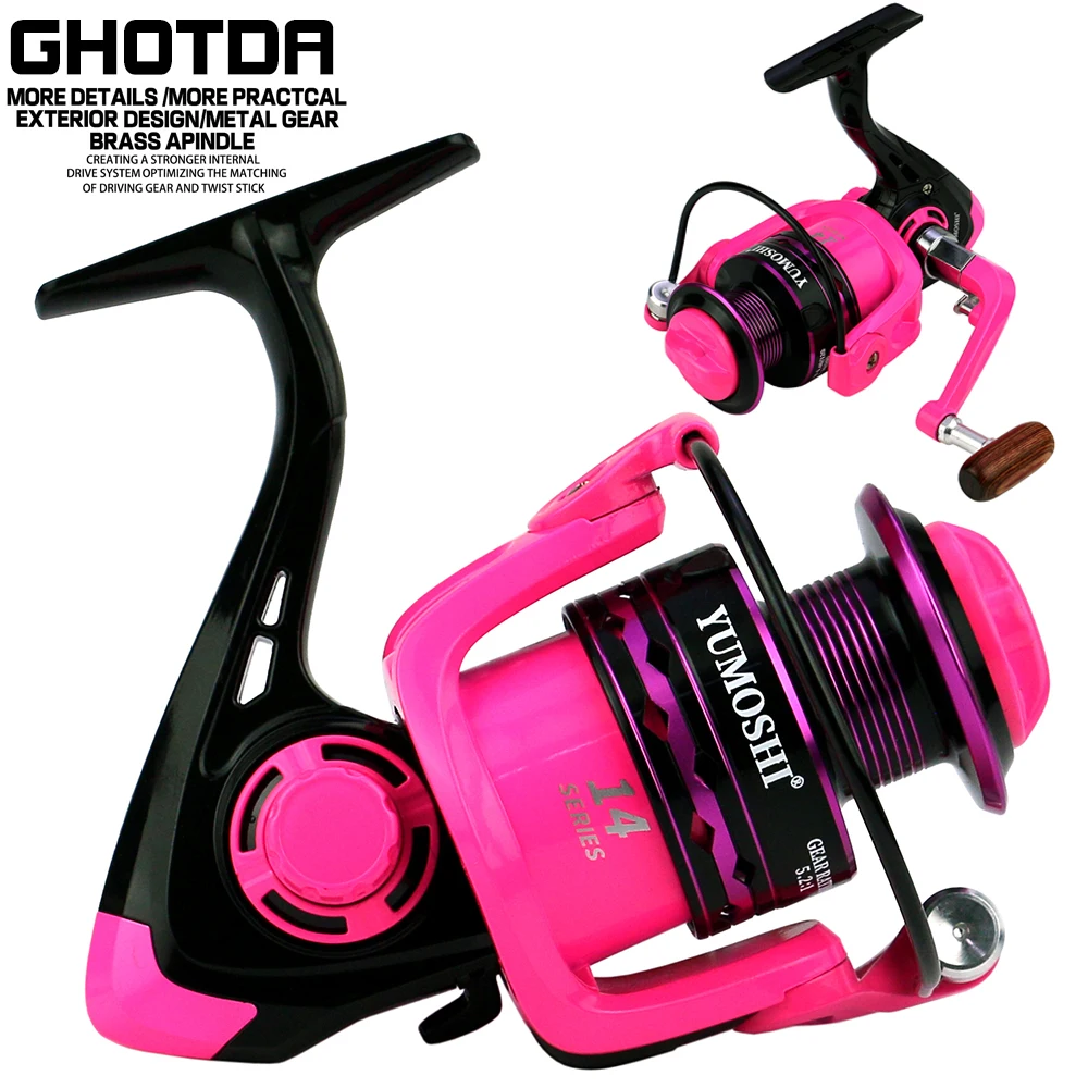 High Quality Original Smooth Metal Spool Fishing Reel Gear Ratio 5.2:1  Non-slip Handle Saltwater OE 2000-OE7000 Series