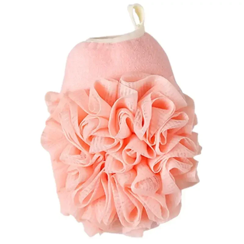 2 In1 Body Exfoliating Scrubber Gloves Cleaning Flower Bathroom Shower Ball Body Scrubber Bath Sponge Bathroom Tool