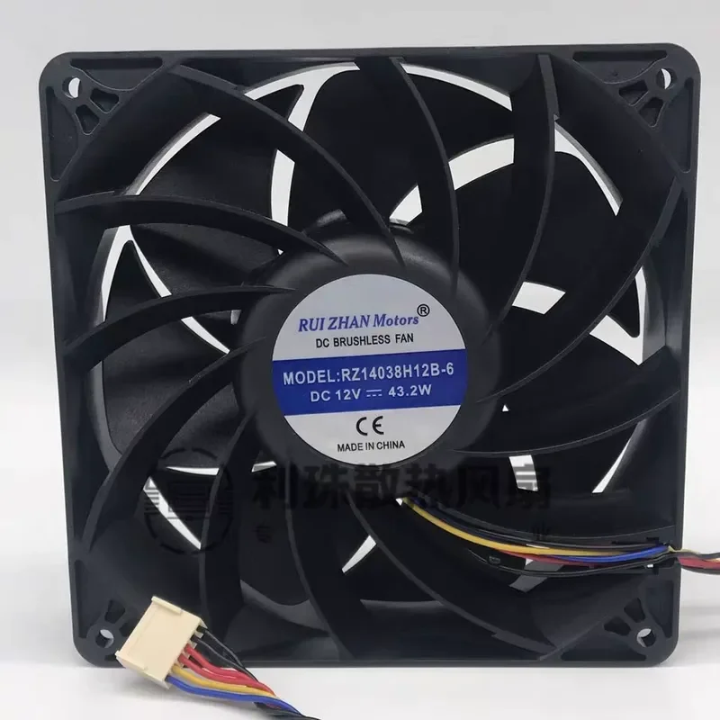 For RUIZHAN RZ14038H12B-6 14cm 12V 43.2W violent DC cooling fan generation E9 + E10