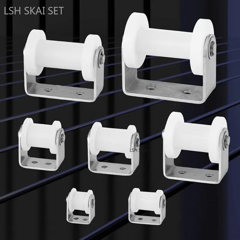 

H-shaped Nylon Pulley Double-bearing Guide Wheel Square Track Roller Sliding Shower Door Rollers Bracket Wheel Hardware Tools
