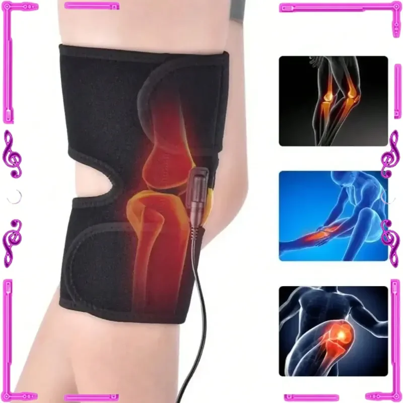 

Electric Heated Knee Brace Adjustable Warm Winter Thermal Knee Support with Arthritis Pain Relief Massager for Cold Legs