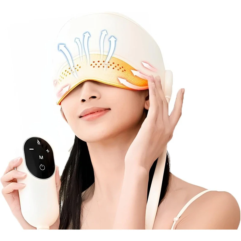 

Electric Smart Scalp Massage Machine Head Massager with Hot Compress Function Handle Controller for Stress Relax